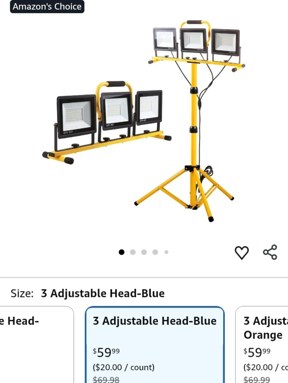 Triple Panel LED Lights with Stand - - Picture 4 of 4
